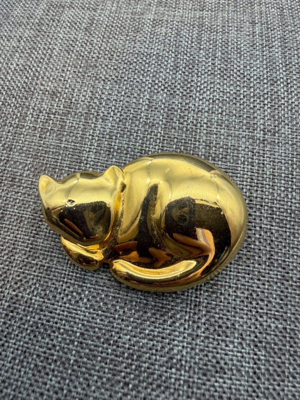 Liz Claiborne Cat Pin Brooch 2 In As Is Gold Signed Collectible Feline 1994 Glam
